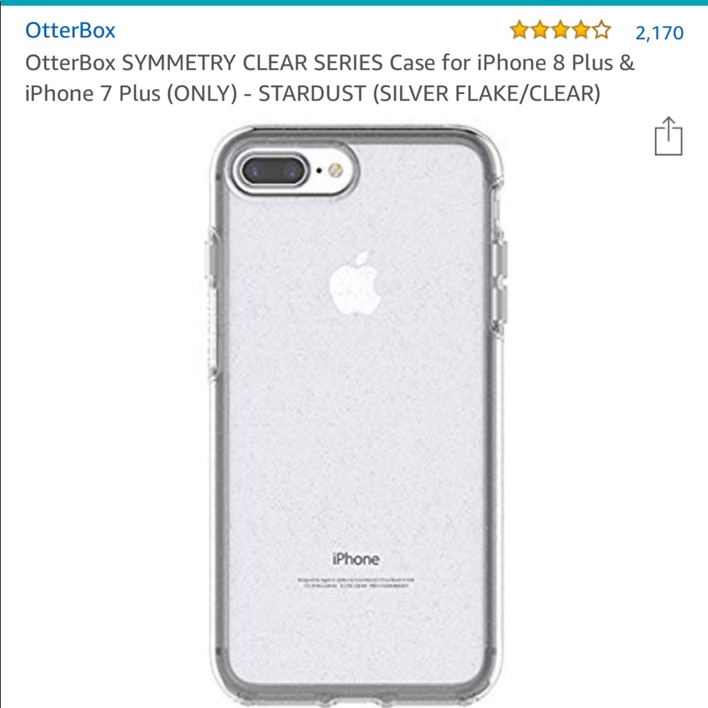 Otterbox symmetry glitter case iPhone 8 Plus